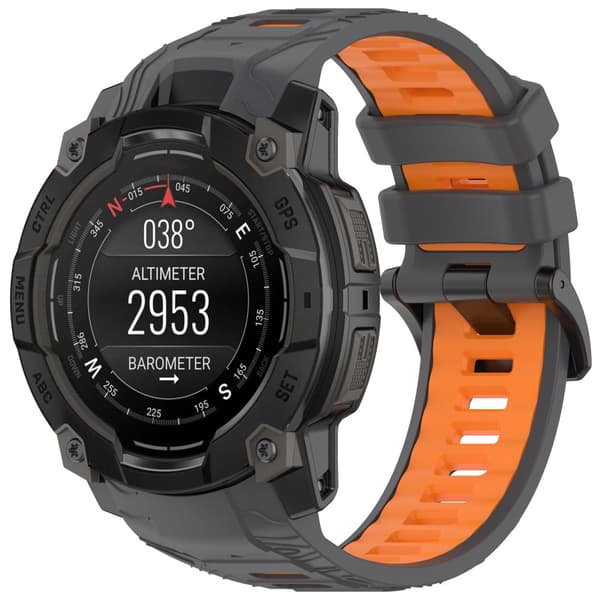 INF Garmin Instinct 3 Two-Tone Silikone Urrem OrangeModel 1
