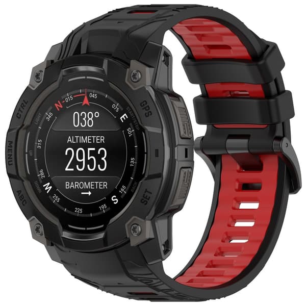 INF Garmin Instinct 3 Tofarget Silikonklokkereim RødModel 1