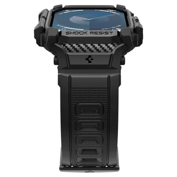 Coque för Apple Watch 10 46mm + Armband - Spigen Rugged Armor Pro - Matt Svart