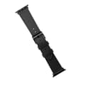 Miniatyrbild 3 av 6: Armband för Apple Watch 1/2/3/3/4/4/5/5/6/6/7/8/7/8/9/10/10/SE/SE 2 (38/40/41/42mm) - Fast Läderarmband - Svart
