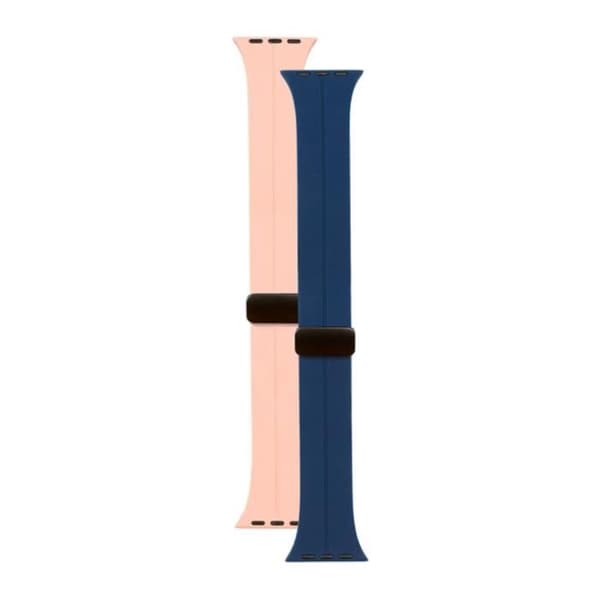 Armband för Apple Watch - BIGBEN - Förpackning med 2 - Rosa - Vattentåliga - Bekväma
