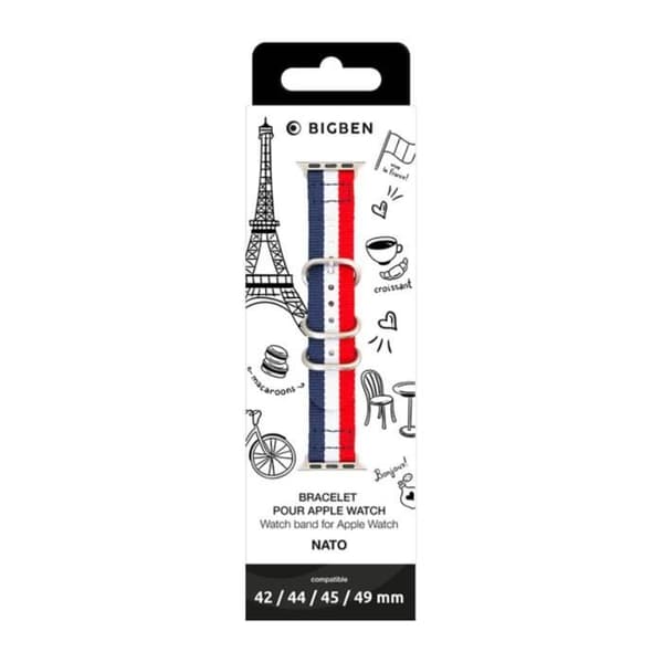 Armband för Apple Watch 42-44-45-49mm Nato - Bigben - Multicolor