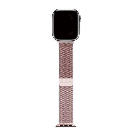 Armband för Apple Watch 44 / 45 / 46 / 49mm i Milanaisk Mesh Milan Traction Decoded Rosa