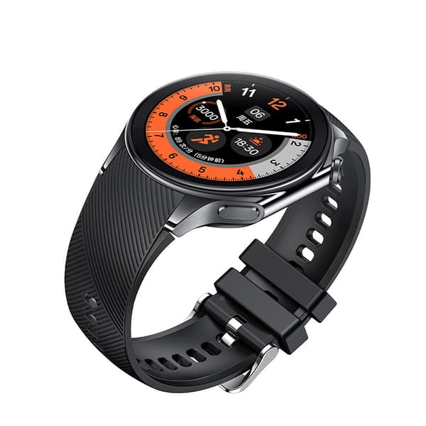 INF Svart silikonklokkereim for OPPO Watch X - 22mm