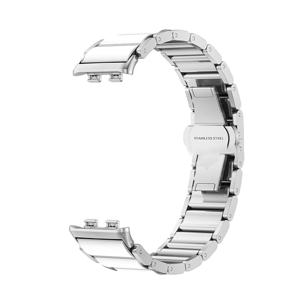 INF Tyylikäs ruostumattomasta teräksestä valmistettu ranneke Honor Band 9:lle Hopea