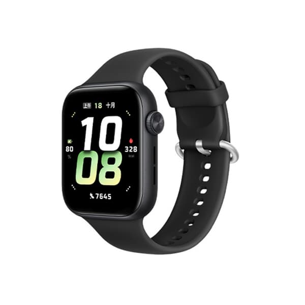 INF Silikonarmband med silverspänne för smartklockor Svart