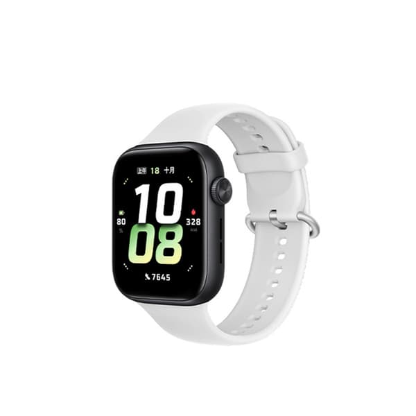 INF Silikonerem med sølvspænde til smartwatches Hvid
