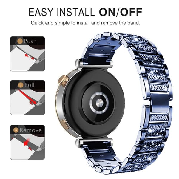 INF 22mm Rostfritt Stål Klockarmband för Samsung Huawei Blå