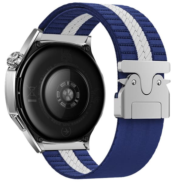 INF 22mm Nylon Vevd Klokkereim for Huawei GT5/Watch 3/4 Pro Blå