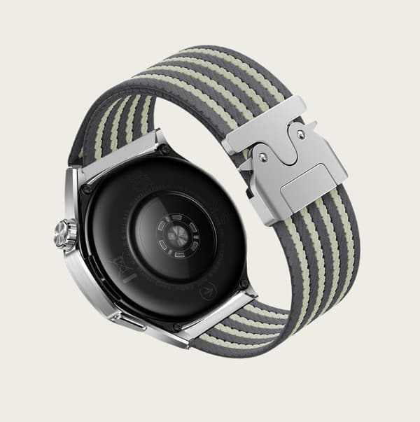 INF 22mm Nylon Vevd Klokkereim for Huawei GT5/Watch 3/4 Pro Grå