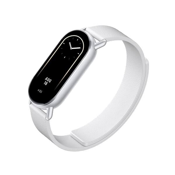 INF Lærreim for Xiaomi Band 8/9 - Magnetisk Hvit