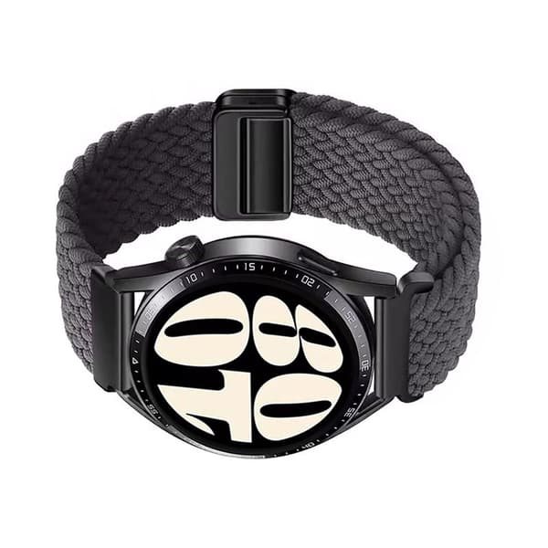 INF Stilrent Grått Flätat Nylon 22mm Magnetiskt Klockarmband