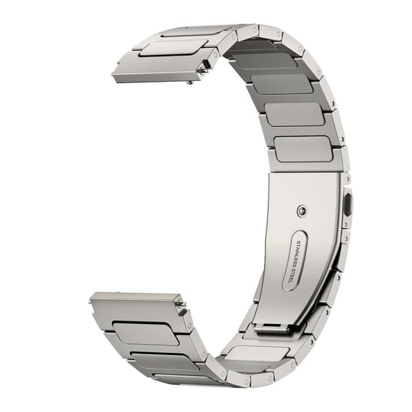 INF Universell 22 mm sølvfarget titan-klokkereim for smartklokker