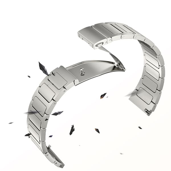 INF Universell 22 mm sølvfarget titan-klokkereim for smartklokker