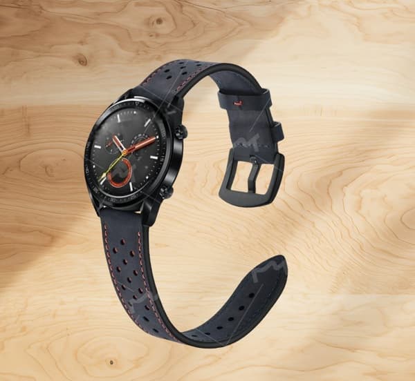 INF Premium Läderarmband för Huawei Watch GT1/2 (22mm) Blå