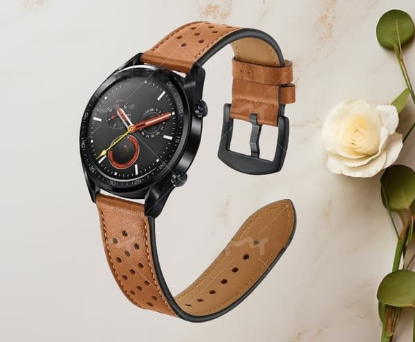 INF Premium lærreim for Huawei Watch GT1/2 (22mm) Brun