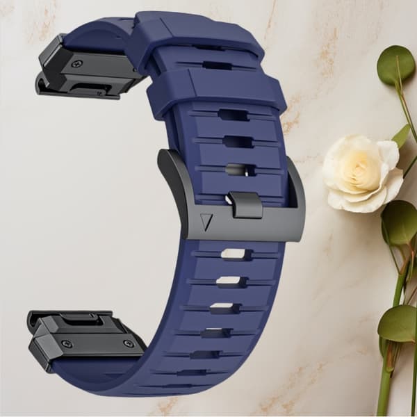 INF Premium Garmin Fenix 8 -ranneke: Fluorikumikellon ranneke Sininen 26 mm