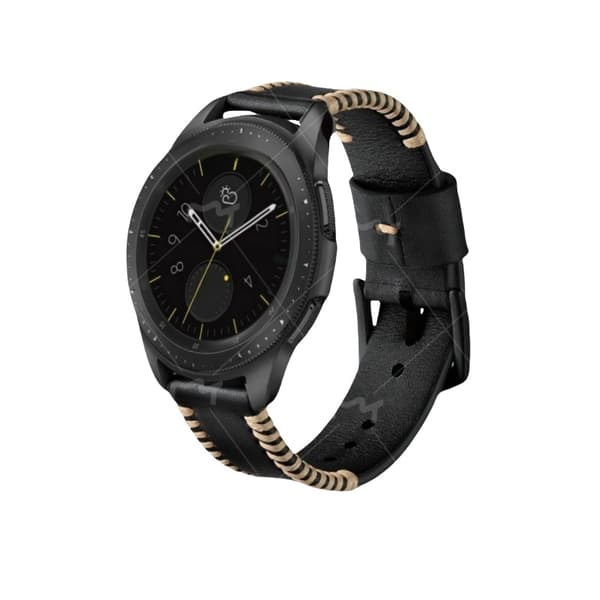 INF Premium Läderrem för Galaxy Watch3 (45/46mm) - 22mm
