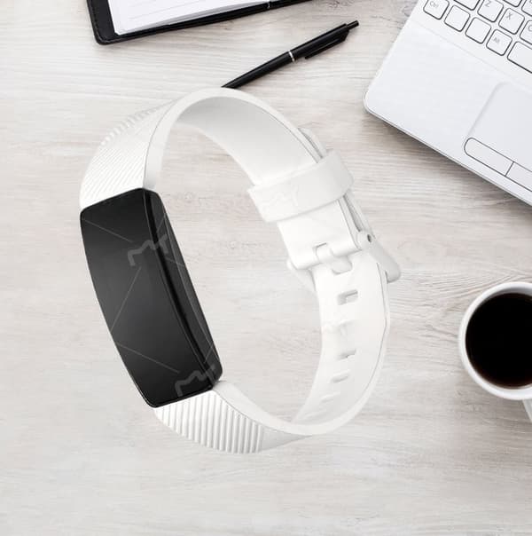 INF Premium Silikon Ersättningsband för Fitbit Inspire-serien Vit