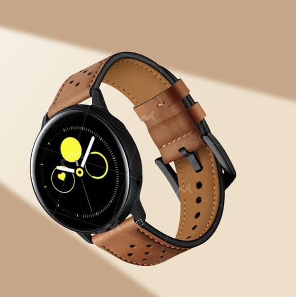 INF Läderarmband för Samsung Galaxy Watch Active Brun