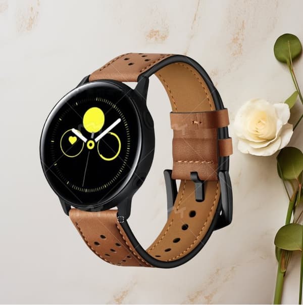 INF Läderarmband för Samsung Galaxy Watch Active Brun