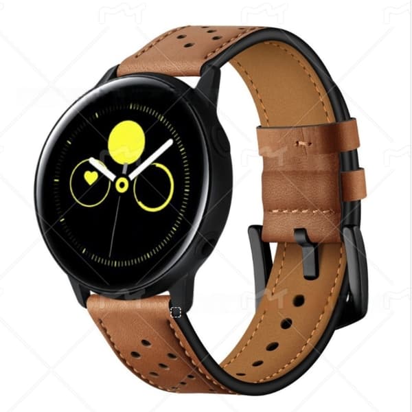 INF Nahkainen kellon ranneke Samsung Galaxy Watch Active -kelloon Ruskea