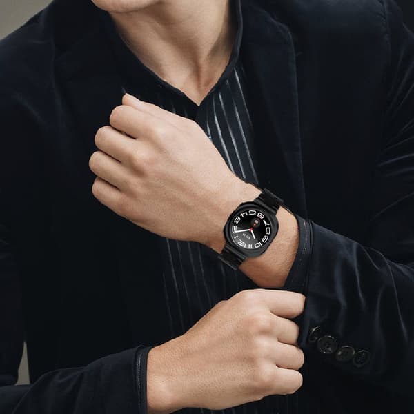 INF Elegant rostfritt stålarmband för Samsung Watch7 47mm Ultra Svart