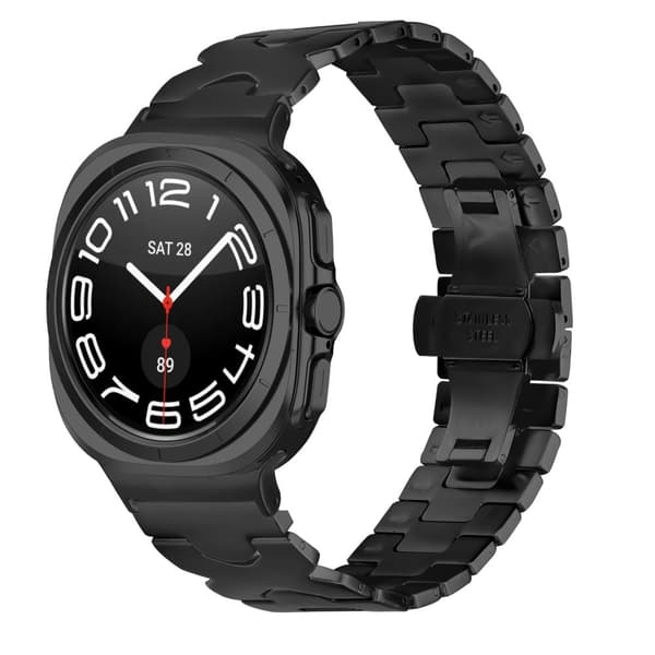 INF Elegant rostfritt stålarmband för Samsung Watch7 47mm Ultra Svart