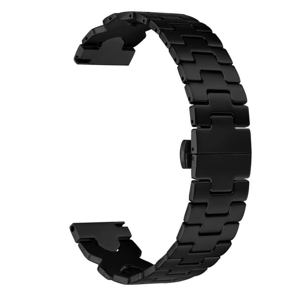 INF Stilrent armband i rostfritt stål för Fitbit Versa/Lite/Versa 2 Svart