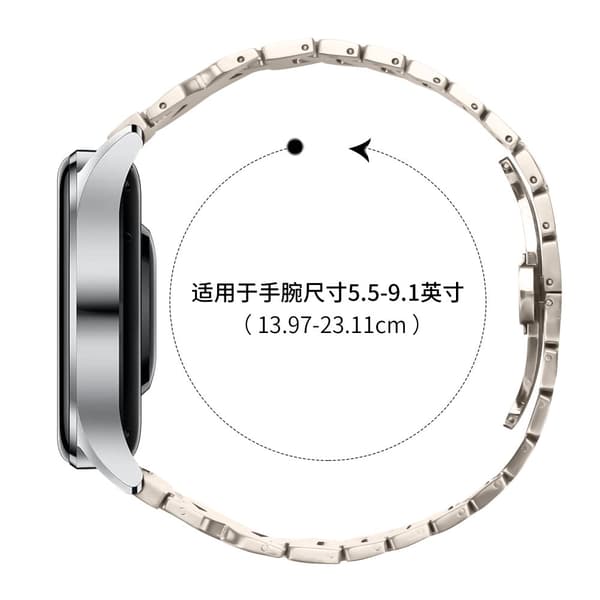 INF Rustfrit stål sommerfugl spænde rem 22mm til Samsung Galaxy Watch, Huawei Series Stjernelys