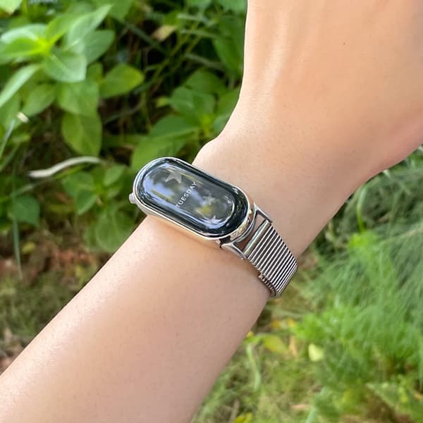 INF Elegant Clasp Watch Band for Xiaomi Band 8/9 Sølv