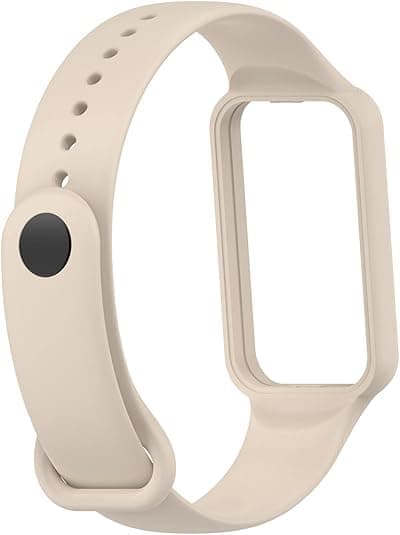 Klockarmband kompatibla med Amazfit Band 7 band för kvinnor män, silikonremmar med metallspänne, justerbara armband