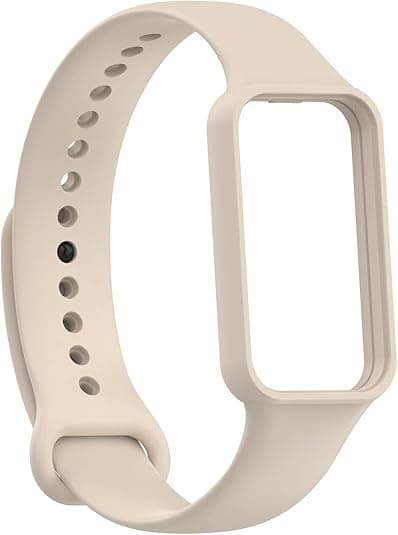 Klockarmband kompatibla med Amazfit Band 7 band för kvinnor män, silikonremmar med metallspänne, justerbara armband