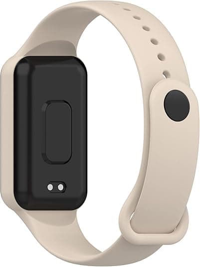 Klockarmband kompatibla med Amazfit Band 7 band för kvinnor män, silikonremmar med metallspänne, justerbara armband