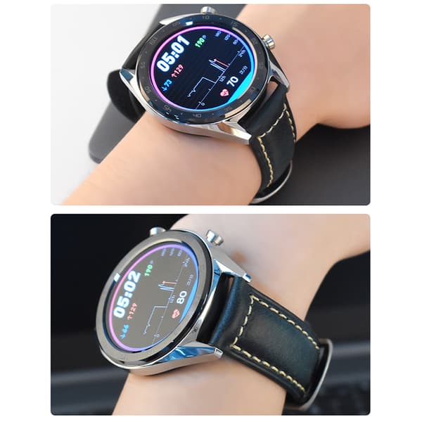 INF Italienskt läder klockarmband för Huawei Tissot Longines Omega