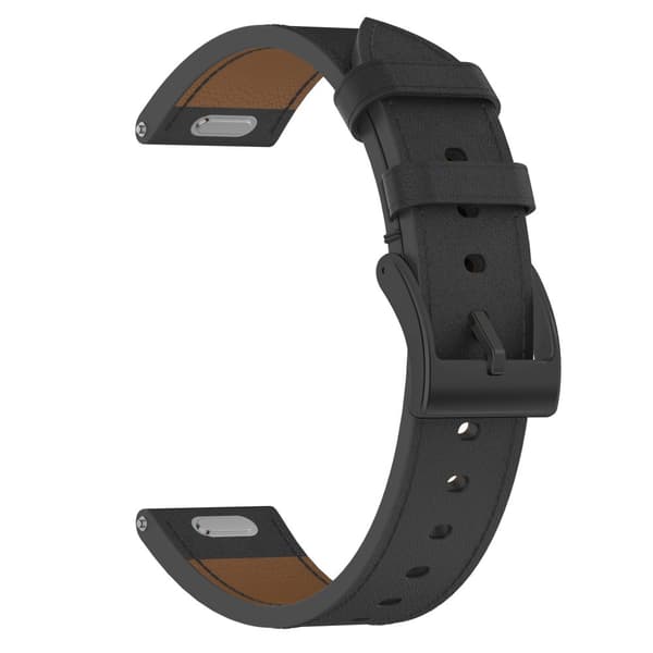 INF Premium-nahkaranneke Huawei- ja Honor-kelloille Musta 18 mm