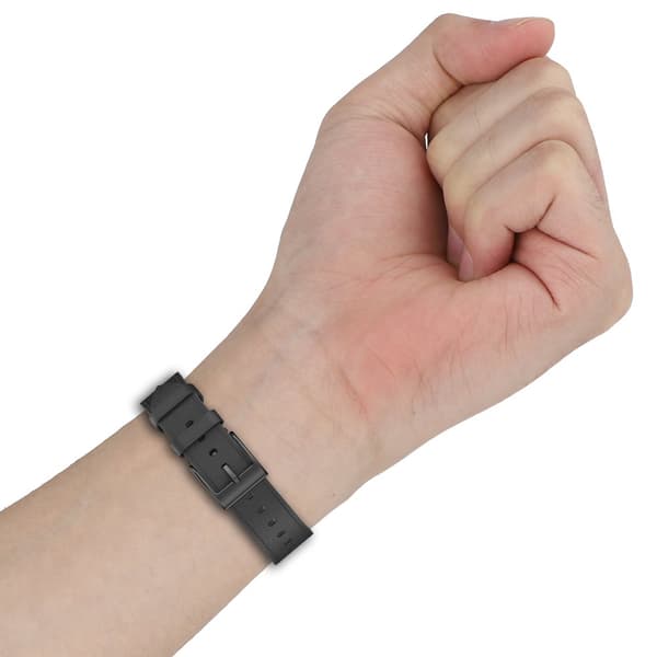 INF Premium-nahkaranneke Huawei- ja Honor-kelloille Musta 22 mm