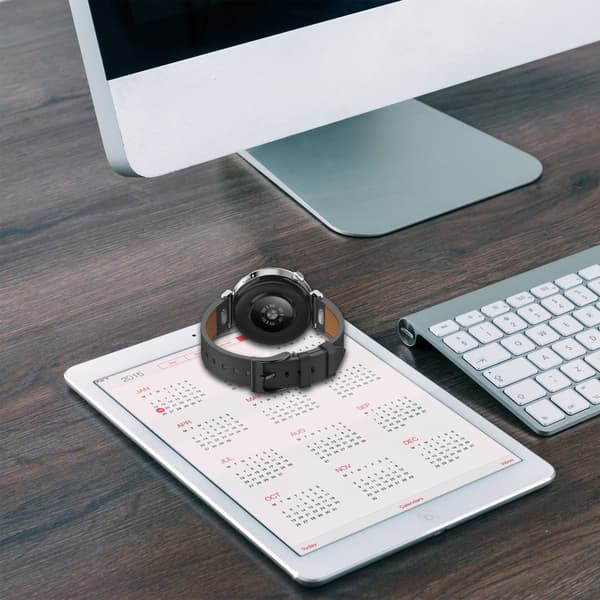 INF Premium-nahkaranneke Huawei- ja Honor-kelloille Musta 22 mm