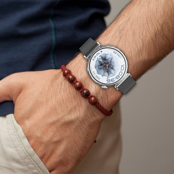 INF Premium-nahkaranneke Huawei- ja Honor-kelloille Musta 22 mm