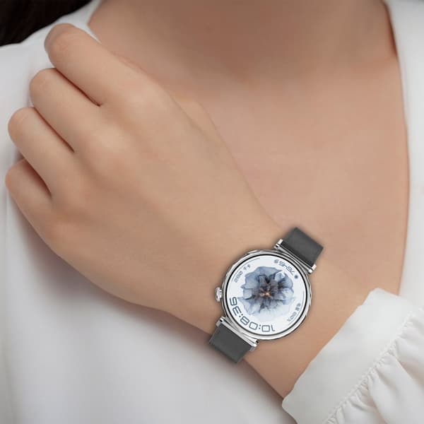 INF Premium-nahkaranneke Huawei- ja Honor-kelloille Musta 22 mm