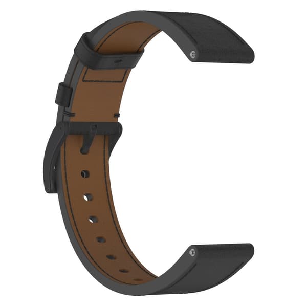 INF Premium-nahkaranneke Huawei- ja Honor-kelloille Musta 22 mm