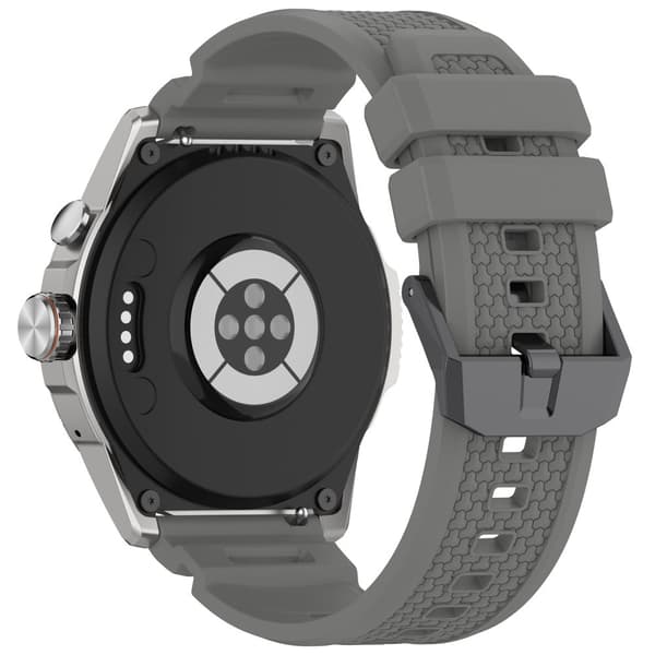 INF Ticwatch Atlas 24mm silikonerem - officiel udskiftning Grå