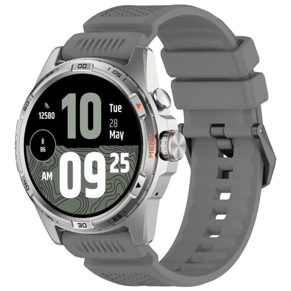 INF Ticwatch Atlas 24mm silikonerem - officiel udskiftning Grå