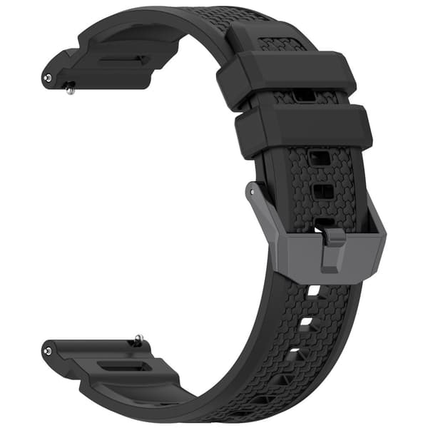 INF Ticwatch Atlas 24mm Silikonarmband - Officiell Ersättning Svart