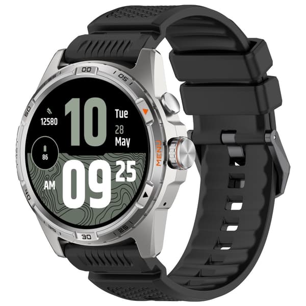 INF Ticwatch Atlas 24mm Silikonarmband - Officiell Ersättning Svart