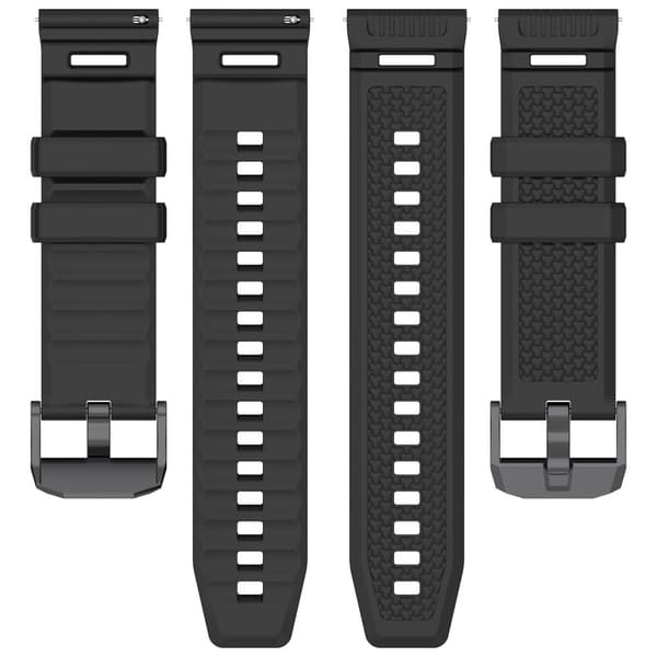 INF Ticwatch Atlas 24mm Silikonarmband - Officiell Ersättning Svart
