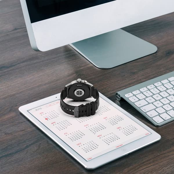 INF Ticwatch Atlas 24mm Silikonarmband - Officiell Ersättning Svart