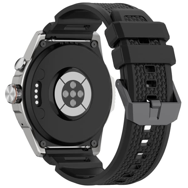 INF Ticwatch Atlas 24mm Silikonarmband - Officiell Ersättning Svart