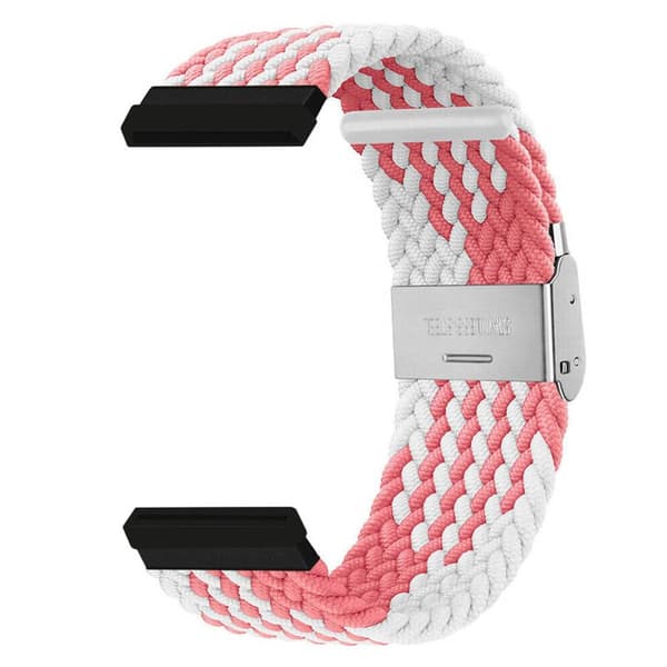 Flätat klockarmband Fitbit Sense 2 - Rosa/vit