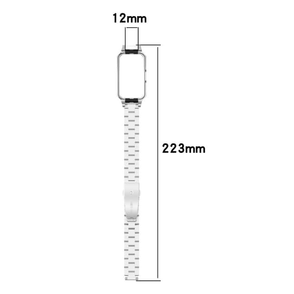 INF Rostfritt stålarmband för Huawei Band 10/9/8 Svart
